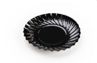 Zwarte Borden Mini Rond 55mm - 100 Stuks | Perfect voor Feestjes en Catering - Vermeulen