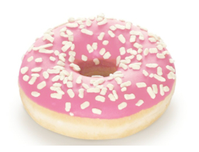 D85 Doonys Donut Pinky/aardbei 36s-44480